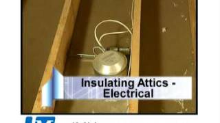 Attic Insulation  Installing Around Electrical Fixtures [upl. by Anerbas]