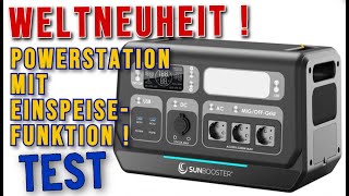 🔋⚡SUNBOOSTER Powerstation mit Einspeisefunktion Test Solaranlage mit Speicher Balkonkraftwerk [upl. by Nare725]