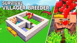 Minecraft Infinite Villager Breeder Tutorial 121 Survival 🐨 [upl. by Aihgn712]