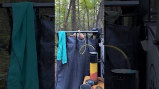 Showering OffGrid in our Teardrop Trailer teardroptrailer camperbuild offgrid optoutside [upl. by Shien]