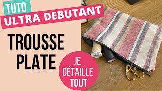 TUTO  trousse plate pour débutants en couture [upl. by Engeddi]