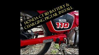 84 Honda CT110 battery amp rectifier install with charging pigtail [upl. by Richelle776]