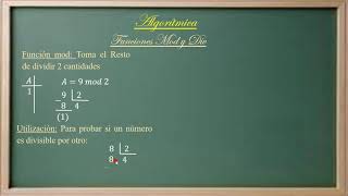 Funcion Mod y Div  Ejemplos y Utilizacion [upl. by Ayardna]
