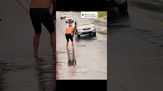 Watch this guys make peoples day after rainfall ❤️fyp love shorts wholesome [upl. by Lacee]