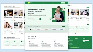 Responsive Educational Website  Online Courses Website Using HTML CSS amp JavaScript [upl. by Dnalor59]