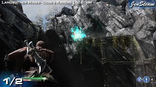 God of War All Odins Ravens in Landsuther Mines Allfather Blinded Trophy [upl. by Quarta934]