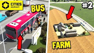 Bus Transportation amp Wheat Farm  in Hindi  Cities Skylines II P2 [upl. by Ettener]