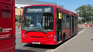 London bus W9 Hail and Ride to Winchmore Hillthe Green Sullivan buses last week E200 [upl. by Menell390]