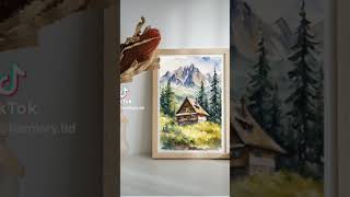 Gasienicowa Valley in Tatra Mountains Poland watercolor art Tatras Watercolor PolandArt [upl. by Aieka113]