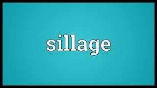 Sillage Meaning [upl. by Nnoved]