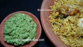 Biryani Chutney Recipe  Green Chutney for Biryani [upl. by Denys]