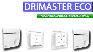 DRIMASTER ECO CONTROLS AND SETTINGS [upl. by Naoh]