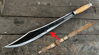 Forging a SWORD out of Rusted AXLE SHAFTS [upl. by Luing]