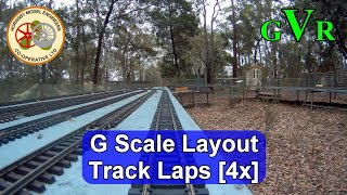 224 HME G Scale Layout Track Laps 4x  Saturday 12102024 at our 51st Birthday Weekend [upl. by Ylrebmik]