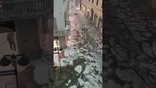 Aujourdhui après une longue tempête de grêle à Seregno⛈️👀📍Seregno Italie 21072023 [upl. by Weinstock]