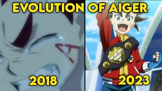 Beyblade Aiger Akabane Evolution 20182023  Turbo Quadstrike  Beyblade Burst Quadstrike [upl. by Nesiaj]