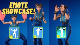 CHUN LI Fortnite Emote SHOWCASE 200 Emotes [upl. by Whitten]