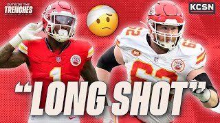 Chiefs Super Bowl Injury Update Thuney McKinnon “Long Shot” to Play 🤕 Toney Undecided and MORE [upl. by Holmen]