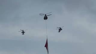 NDP 2023 Chinook and AH64s [upl. by Noxas]