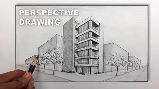 From Sketch to Stunning Mastering TwoPoint Perspective in Building Design [upl. by Catlee273]