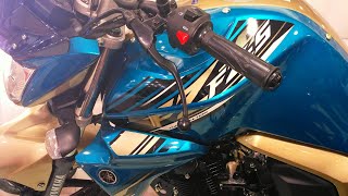 Yamaha FZS FI LATEST LIGHTNING CYAN COLOR WALKAROUND [upl. by Durkee]