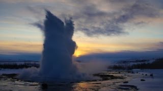 Iceland  Geysir in the winter [upl. by Lat]