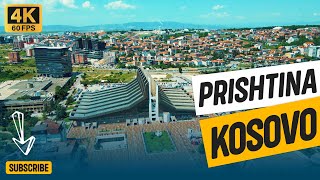 Prishtina 2023  Kosovo  VIDEO BY DRONE  4K [upl. by Ycinuq293]