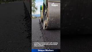 Roadside leveling process  The workers do their job perfectly  machine shorts [upl. by Itnavart415]