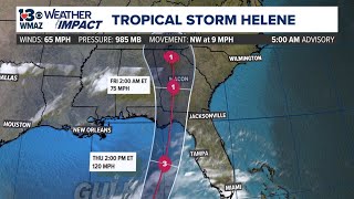 Live Tracker Meteorologist Alex Pry is tracking Tropical Storm Helene as it continues to intensify [upl. by Theodor899]