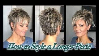 Hair Tutorial Styling a Longer Pixie without Spikes [upl. by Garret]