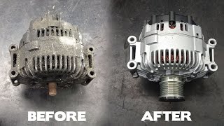 How to Repair alternator Mercedes E G GL ML R Sprinter Jeep Chrysler VALEO full rebuild [upl. by Langer]