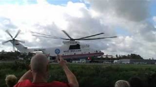 Russischer Riesenhubschrauber Mi26 startet in Eggenfelden zum Heimflug nach Russland [upl. by Noleta]