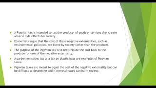 pigouvian tax [upl. by Gibrian]