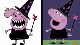 peppa pigs best halloween party 🧙🏻 🎃 🐷 scary peppa pig and George [upl. by Datnow955]