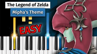 Miphas Theme  The Legend of Zelda Breath of the Wild  EASY Piano Tutorial [upl. by Avlis]