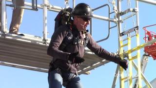 VIDEO “Fall guy Steve” demonstrates 3M DBISALA Self Rescue at World of Concrete 2017 [upl. by Sedda]