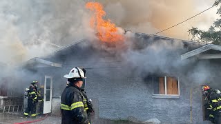 Fully involved Structure Fire With ExposuresExtensions Neosho Mo 672023 [upl. by Cointon]