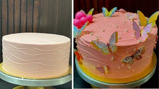 Beginnerfriendly Butterfly Cake Design  Simple Cake Decorating Tricks [upl. by Aissela]