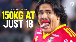 Posolo Tuilagi The Phenomenal 150kg Force at Just 18  Highlights [upl. by Yrbua]