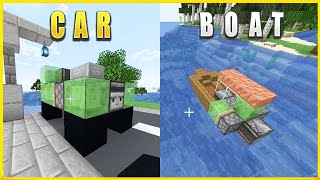 5 Vehicle Redstone Builds in Minecraft  PlaneCarBoatRocketSubmarine [upl. by Malka]