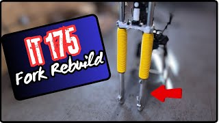 Fork Rebuild 1983 Yamaha IT 175 [upl. by Pettit]