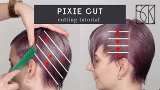 PIXIE HAIRCUT WITH FRINGES  TUTORIAL by SCK [upl. by Esirrehc]