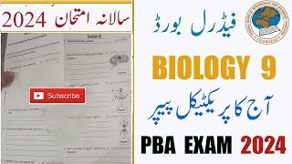 Biology 9 Practicals Exam 2024 PBA 2024 Federal Board [upl. by Mazonson]