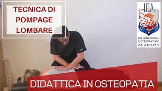 Come effettuare una manovra di decompressione e pompage lombare osteopatico [upl. by Hillhouse96]