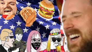 Forsen Reacts quotAmericaquot States be like [upl. by Rolo417]