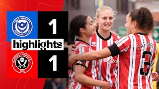 Portsmouth Women 11 United Women  Barclays Championship highlights [upl. by Morra]