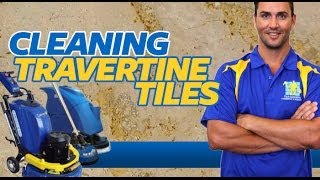 HOW TO CLEAN TRAVERTINE TILES [upl. by Yretsym]