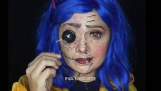 Coraline Makeup Tutorial Body Paint included [upl. by Sisson80]