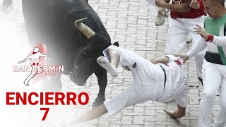 SÉPTIMO ENCIERRO de San Fermín 2023  Toros de Victoriano del Río [upl. by Kesia]