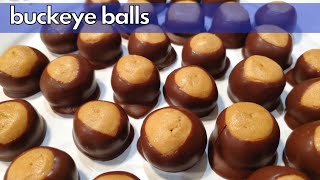 Buckeye Balls  Dipped Peanut Butter Balls 👀 😋 [upl. by Ytsim]